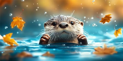 Malen Nach Zahlen Otter, Malen Nach Zahlen Erwachsene, DIY Ölgemälde Leinwand Set mit 3 Pinsel und Acrylpigment für Frauen, Home Wand Deko Geburtstag Weihnachten Geschenk - 60x120 cm Niedlich Z-1601 Malen Nach Zahlen Otter, Malen Nach Zahlen Erwachsene, DIY Ölgemälde Leinwand Set mit 3 Pinsel und Acrylpigment für Frauen, Home Wand Deko Geburtstag Weihnachten Geschenk - 60x120 cm Niedlich Z-1601 von Jqynn