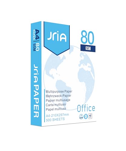 JriA Kopierpapier DIN 850: 80 g, A4, 500 Blatt, extraglatt, weiß - Intensive Farben, scharfes Schriftbild JriA Kopierpapier DIN 850: 80 g, A4, 500 Blatt, extraglatt, weiß - Intensive Farben, scharfes Schriftbild von JriA