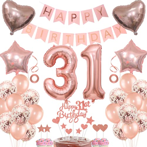 Deko 31. Geburtstag frau Tortendeko 31 Geburtstag frauen Deko Geschenk für 31. Geburtstag frau Rosegold Geburtstag 31 frauen 31 jahre Geburtstag deko Ballon 31 Geburtstag 31 jahre frau von Jrzyhi