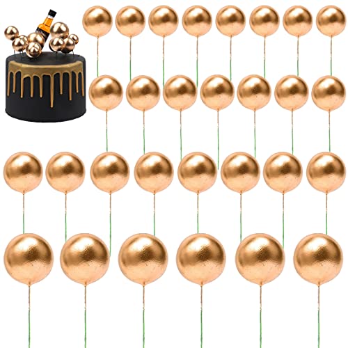 Jrzyhi 50 Stück Mini Cupcake Topper Kugeln Kuchen Deko Kuchen-Dekoration goldene Kugeln Schaum Runde Ball Ballon Kuchendeckel Geburtstag Kuchen Dekoration Schaumkugeln Torte Schaum Ball Kuchen Picks Jrzyhi 50 Stück Mini Cupcake Topper Kugeln Kuchen Deko Kuchen-Dekoration goldene Kugeln Schaum Runde Ball Ballon Kuchendeckel Geburtstag Kuchen Dekoration Schaumkugeln Torte Schaum Ball Kuchen Picks von Jrzyhi