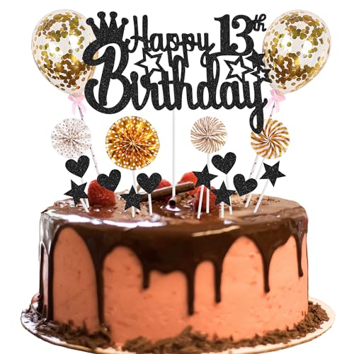 Tortendeko 13 Geburtstag Deko Happy 13th Birthday Tortendeko 13 jahre junge Kuchendeko 13. Geburtstag mädchen Schwarz Golden Tortendeko junge mädchen Hello 13 Glitter Cake Topper für 13 Geburtstag Tortendeko 13 Geburtstag Deko Happy 13th Birthday Tortendeko 13 jahre junge Kuchendeko 13. Geburtstag mädchen Schwarz Golden Tortendeko junge mädchen Hello 13 Glitter Cake Topper für 13 Geburtstag von Jrzyhi