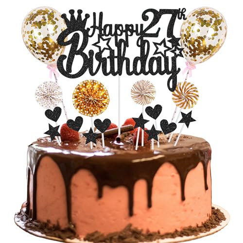 Tortendeko 27 Geburtstag Deko Happy 27th Birthday Tortendeko 27 jahre mann Kuchendeko 27. Geburtstag frau Schwarz Golden Tortendeko mann frauen Hello 27 Glitter Cake Topper für 27 Geburtstag Tortendeko 27 Geburtstag Deko Happy 27th Birthday Tortendeko 27 jahre mann Kuchendeko 27. Geburtstag frau Schwarz Golden Tortendeko mann frauen Hello 27 Glitter Cake Topper für 27 Geburtstag von Jrzyhi