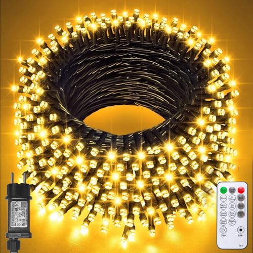 Jsdoin 100/200/300/400/600er Led Lichterkette Außen, Wasserdicht 8 Modi Warmweiß Lichterkette Innen Strom mit Timer Speicherfunktion für Weihnachten Party, Weihnachtsbaum,Garten, Hochzeit Jsdoin 100/200/300/400/600er Led Lichterkette Außen, Wasserdicht 8 Modi Warmweiß Lichterkette Innen Strom mit Timer Speicherfunktion für Weihnachten Party, Weihnachtsbaum,Garten, Hochzeit von Jsdoin