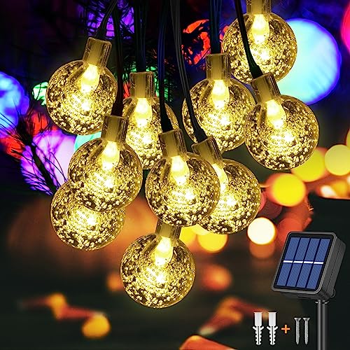 Jsdoin Solar Lichterkette Aussen, 7.5M 50LED Lichterkette Außen/Innen,8 Modi und Wasserdicht Outdoor Lichterkette für Balkon,Garten,Bäume,Hochzeiten,Partys,Terrasse (Warmweiß) von Jsdoin