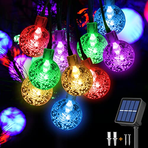 Jsdoin Solar Lichterkette Aussen, 7.5M 50LED Lichterkette Außen/Innen,8 Modi und Wasserdicht Outdoor Lichterkette für Balkon,Garten,Bäume,Hochzeiten,Partys,Terrasse(Bunt) von Jsdoin