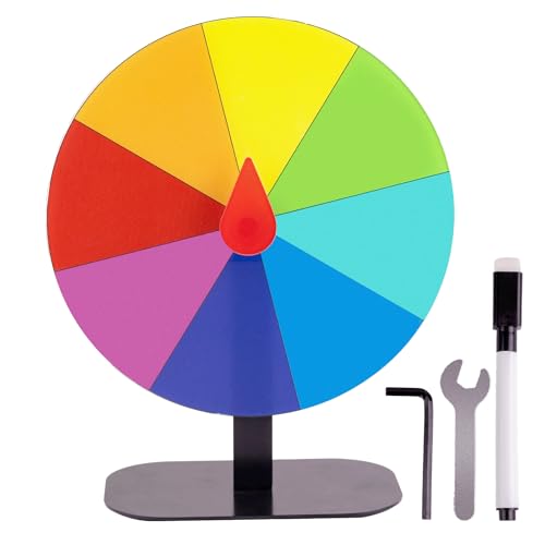 JstFrU 20,3 cm schweres, drehbares Preisrad – 8 Steckplätze, farbiges Roulette-Spinner des Glücks, mit trocken abwischbarem Marker und Radiergummi für Messen, Karneval, Gewinnspiele JstFrU 20,3 cm schweres, drehbares Preisrad – 8 Steckplätze, farbiges Roulette-Spinner des Glücks, mit trocken abwischbarem Marker und Radiergummi für Messen, Karneval, Gewinnspiele von JstFrU