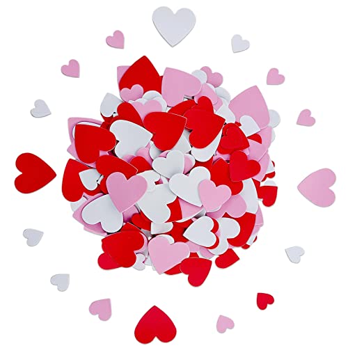 Jtnohx Herz Aufkleber, Valentinstag Handwerk, 150 Pcs Schaumstoff Herzen zum Basteln, 2cm bis 4cm Größe Bastelbedarf für Hochzeitstag Scrapbooking Zubehör von Jtnohx