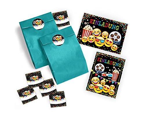 10 Einladungskarten Geburtstag Kinder Kino für Mädchen Jungen Jungs incl. 10 Umschläge, 10 Tüten, 10 Aufkleber Einladungen Kindergeburtstag Geburtstagseinladungen Set Partyset Kartenset Party 10 Einladungskarten Geburtstag Kinder Kino für Mädchen Jungen Jungs incl. 10 Umschläge, 10 Tüten, 10 Aufkleber Einladungen Kindergeburtstag Geburtstagseinladungen Set Partyset Kartenset Party von JuNa-Experten