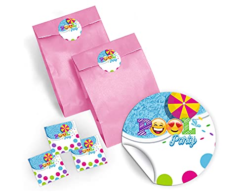 10 Geschenktüten/Hellrosa + 10 Aufkleber Schwimmbad Pool-Party für Mitgebsel Gastgeschenk beim Kindergeburtstag Jungen Mädchen 10 Geschenktüten/Hellrosa + 10 Aufkleber Schwimmbad Pool-Party für Mitgebsel Gastgeschenk beim Kindergeburtstag Jungen Mädchen von JuNa-Experten