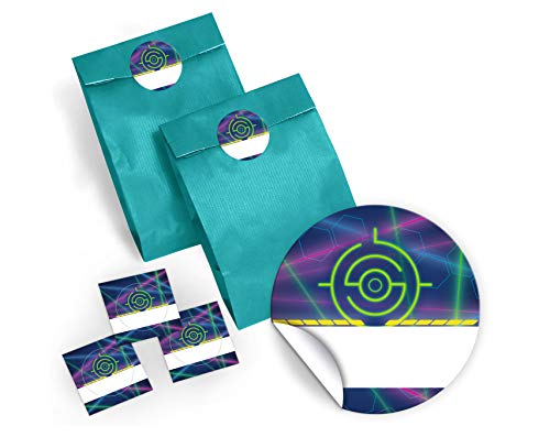 10 Geschenktüten/blau + 10 Aufkleber Lasertag Laser Tag für Mitgebsel Gastgeschenk beim Kindergeburtstag Mädchen Jungen 10 Geschenktüten/blau + 10 Aufkleber Lasertag Laser Tag für Mitgebsel Gastgeschenk beim Kindergeburtstag Mädchen Jungen von JuNa-Experten