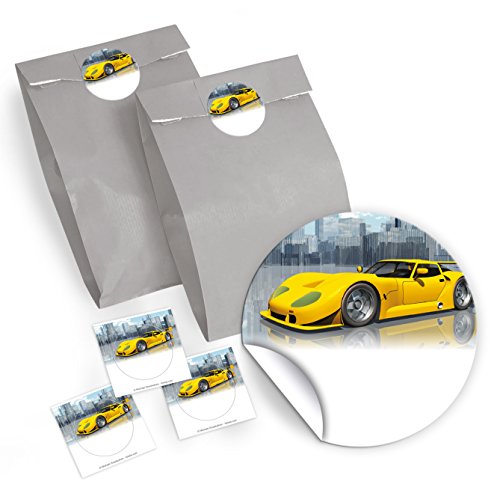 10 Geschenktüten/grau + 10 Aufkleber Rennauto für Mitgebsel Gastgeschenk beim Kindergeburtstag Jungen 10 Geschenktüten/grau + 10 Aufkleber Rennauto für Mitgebsel Gastgeschenk beim Kindergeburtstag Jungen von JuNa-Experten