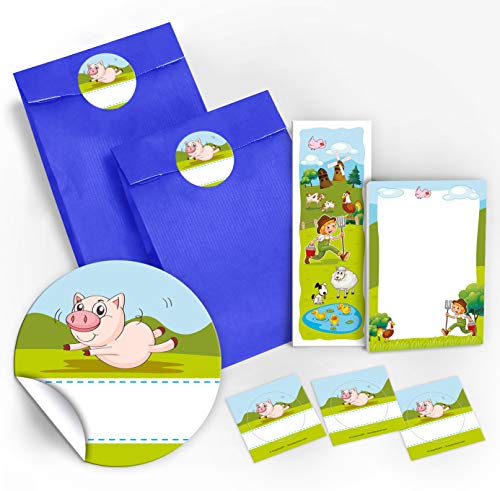 10 Lesezeichen + 10 Mini-Notizblöcke + 10 Geschenktüten/dunkelblau + 10 Aufkleber Bauernhof Mitgebsel Gastgeschenk beim Kindergeburtstag Mädchen Jungen 10 Lesezeichen + 10 Mini-Notizblöcke + 10 Geschenktüten/dunkelblau + 10 Aufkleber Bauernhof Mitgebsel Gastgeschenk beim Kindergeburtstag Mädchen Jungen von JuNa-Experten