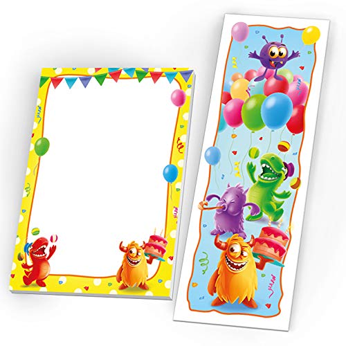 10 Lesezeichen + 10 Notizblöcke lustige Monster Mitgebsel Gastgeschenk beim Geburtstag Kindergeburtstag Mädchen Jungen 10 Lesezeichen + 10 Notizblöcke lustige Monster Mitgebsel Gastgeschenk beim Geburtstag Kindergeburtstag Mädchen Jungen von JuNa-Experten