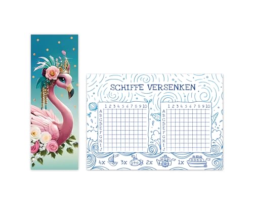 JuNa-Experten 10 Lesezeichen + 10 Schiffe versenken Mädchen Flamingo Mitgebsel Kindergeburtstag Gastgeschenke für Kinder Mädchengeburtstag Geburtstag Mädchen JuNa-Experten 10 Lesezeichen + 10 Schiffe versenken Mädchen Flamingo Mitgebsel Kindergeburtstag Gastgeschenke für Kinder Mädchengeburtstag Geburtstag Mädchen von JuNa-Experten