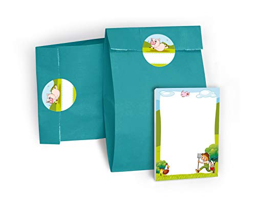 10 Mini-Notizblöcke + 10 Geschenktüten/blau + 10 Aufkleber Bauernhof Mitgebsel Gastgeschenk beim Kindergeburtstag Mädchen Jungen 10 Mini-Notizblöcke + 10 Geschenktüten/blau + 10 Aufkleber Bauernhof Mitgebsel Gastgeschenk beim Kindergeburtstag Mädchen Jungen von JuNa-Experten