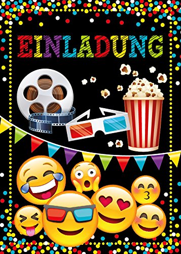 JuNa-Experten 12x Einladungskarten Kindergeburtstag Kino - Film-Party Einladungen für Mädchen & Jungen - Geburtstagseinladungen Kinder - Kartenset für Kino-Motto JuNa-Experten 12x Einladungskarten Kindergeburtstag Kino - Film-Party Einladungen für Mädchen & Jungen - Geburtstagseinladungen Kinder - Kartenset für Kino-Motto von JuNa-Experten