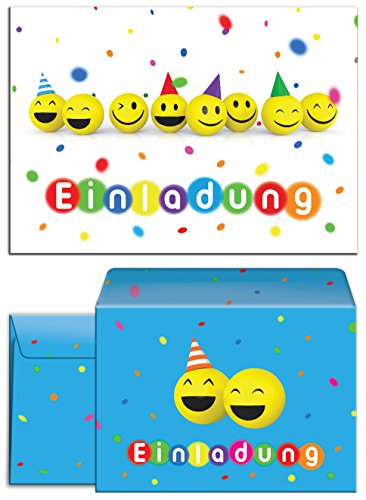 12 Einladungskarten incl. 12 Umschläge/blau zum Kindergeburtstag "Party-Bälle" für Mädchen Jungen 12 Einladungskarten incl. 12 Umschläge/blau zum Kindergeburtstag "Party-Bälle" für Mädchen Jungen von JuNa-Experten