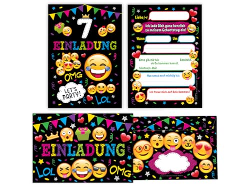 12 Einladungskarten incl. 12 Umschläge 7. Kindergeburtstag Mädchen Jungen coole Einladungen siebte Geburtstag Mädchengeburtstag Jungsgeburtstag 12 Einladungskarten incl. 12 Umschläge 7. Kindergeburtstag Mädchen Jungen coole Einladungen siebte Geburtstag Mädchengeburtstag Jungsgeburtstag von JuNa-Experten