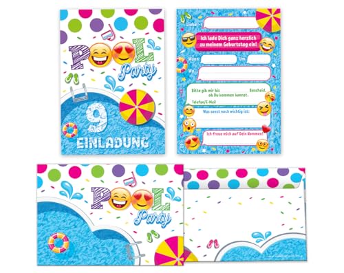 12 Einladungskarten incl. 12 Umschläge 9. Kindergeburtstag Schwimmbad Schwimmen Jungen Mädchen Einladung neunte Geburtstag 12 Einladungskarten incl. 12 Umschläge 9. Kindergeburtstag Schwimmbad Schwimmen Jungen Mädchen Einladung neunte Geburtstag von JuNa-Experten