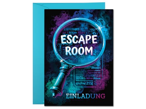 12 Einladungskarten incl. 12 Umschläge Kindergeburtstag Escape Room Mädchen Jungen Jungs coole Einladungen Geburtstag Kinder Jungsgeburtstag Mädchengeburtstag Detektiv Geburtstagseinladungen 12 Einladungskarten incl. 12 Umschläge Kindergeburtstag Escape Room Mädchen Jungen Jungs coole Einladungen Geburtstag Kinder Jungsgeburtstag Mädchengeburtstag Detektiv Geburtstagseinladungen von JuNa-Experten