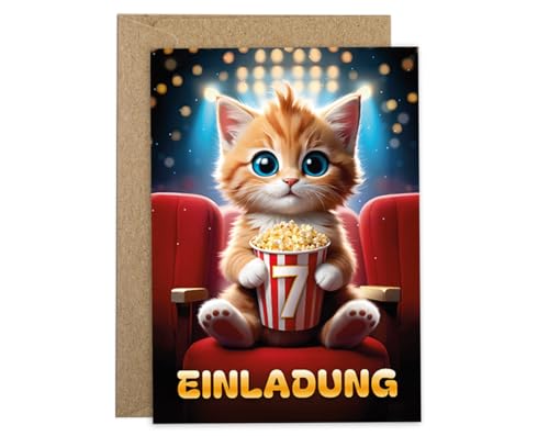 12 Einladungskarten incl. 12 Umschläge zum 7. Kindergeburtstag Jungen Mädchen Kino coole bunte Einladungen siebte Geburtstag Kinder Jungsgeburtstag Cinema Geburtstagseinladungen 12 Einladungskarten incl. 12 Umschläge zum 7. Kindergeburtstag Jungen Mädchen Kino coole bunte Einladungen siebte Geburtstag Kinder Jungsgeburtstag Cinema Geburtstagseinladungen von JuNa-Experten