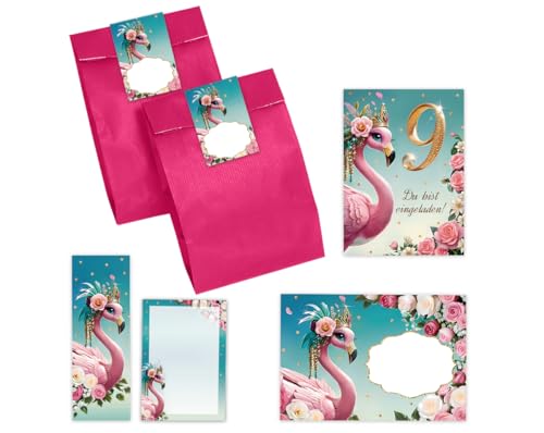 12 Einladungskarten zum 9. Kindergeburtstag Mädchen Flamingo Einladungen neunte Geburtstag Mädchengeburtstag incl. 12 Umschläge, 12 Partytüten/pink, 12 Aufkleber, 12 Lesezeichen, 12 Mini-Notizblöcke 12 Einladungskarten zum 9. Kindergeburtstag Mädchen Flamingo Einladungen neunte Geburtstag Mädchengeburtstag incl. 12 Umschläge, 12 Partytüten/pink, 12 Aufkleber, 12 Lesezeichen, 12 Mini-Notizblöcke von JuNa-Experten