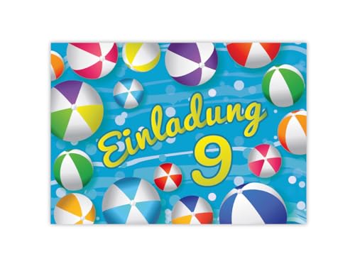 12 Einladungskarten zum 9. Kindergeburtstag Schwimmbad Schwimmen Jungen Mädchen Einladung neunte Geburtstag 12 Einladungskarten zum 9. Kindergeburtstag Schwimmbad Schwimmen Jungen Mädchen Einladung neunte Geburtstag von JuNa-Experten