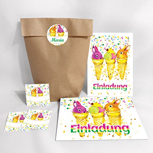 12 Einladungskarten zum Kindergeburtstag Kaninchen incl. 12 Umschläge und 12 Party-Tüten mit 12 Aufkleber (Geburtstag/süße Tiere/schöne und bunte Einladungen für Mädchen/Jungen 12 Einladungskarten zum Kindergeburtstag Kaninchen incl. 12 Umschläge und 12 Party-Tüten mit 12 Aufkleber (Geburtstag/süße Tiere/schöne und bunte Einladungen für Mädchen/Jungen von JuNa-Experten