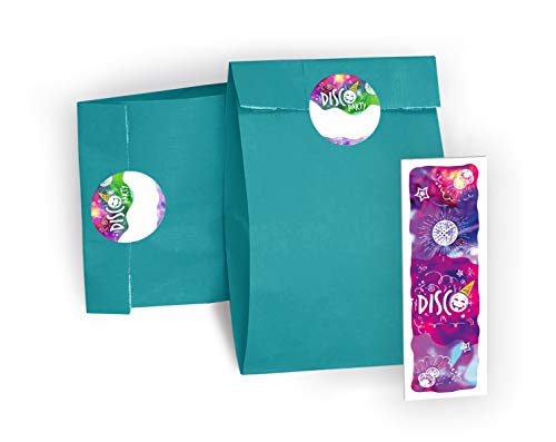 12 Lesezeichen + 12 Geschenktüten/blau + 12 Aufkleber Disco Disco-Party Mitgebsel Gastgeschenk beim Kindergeburtstag Mädchen Jungen 12 Lesezeichen + 12 Geschenktüten/blau + 12 Aufkleber Disco Disco-Party Mitgebsel Gastgeschenk beim Kindergeburtstag Mädchen Jungen von JuNa-Experten
