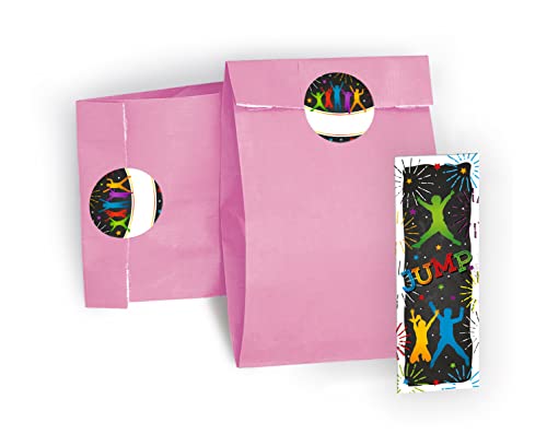 12 Lesezeichen + 12 Geschenktüten/Hellrosa + 12 Aufkleber Jump Party Trampolin Mitgebsel Gastgeschenk beim Kindergeburtstag Jungen Mädchen 12 Lesezeichen + 12 Geschenktüten/Hellrosa + 12 Aufkleber Jump Party Trampolin Mitgebsel Gastgeschenk beim Kindergeburtstag Jungen Mädchen von JuNa-Experten