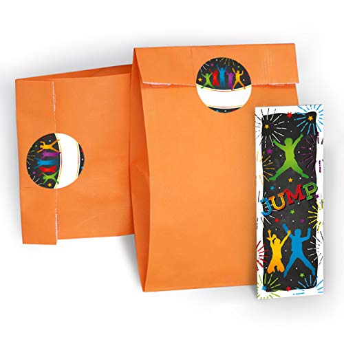 12 Lesezeichen + 12 Geschenktüten/orange + 12 Aufkleber Jump Party Trampolin Mitgebsel Gastgeschenk beim Kindergeburtstag Jungen Mädchen 12 Lesezeichen + 12 Geschenktüten/orange + 12 Aufkleber Jump Party Trampolin Mitgebsel Gastgeschenk beim Kindergeburtstag Jungen Mädchen von JuNa-Experten