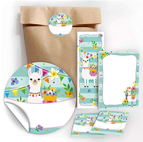 JuNa-Experten 12 Geschenktüten/Natur + 12 Aufkleber Lama + 12 Lesezeichen + 12 Mini-Notizblöcke – Mitgebsel & Gastgeschenke für Kindergeburtstag Mädchen JuNa-Experten 12 Geschenktüten/Natur + 12 Aufkleber Lama + 12 Lesezeichen + 12 Mini-Notizblöcke – Mitgebsel & Gastgeschenke für Kindergeburtstag Mädchen von JuNa-Experten