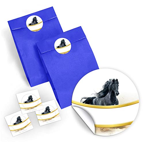 12 Party-Tüten + 12 Aufkleber für Geschenke oder Mitgebseln beim Kindergeburtstag Pferd/Geburtstag/Kinderfest/Papier-Tüten für Geschenkverpackung 12 Party-Tüten + 12 Aufkleber für Geschenke oder Mitgebseln beim Kindergeburtstag Pferd/Geburtstag/Kinderfest/Papier-Tüten für Geschenkverpackung von JuNa-Experten