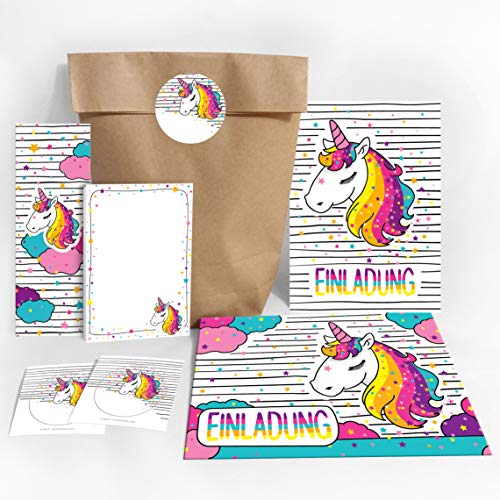 14 Einladungskarten Kindergeburtstag Einhorn Regenbogen Mädchen Einladungen Mädchengeburtstag incl. 14 Umschläge, 14 Geschenktüten, 14 Aufkleber, 14 Lesezeichen, 14 Blöcke Mitgebsel Gastgeschenke 14 Einladungskarten Kindergeburtstag Einhorn Regenbogen Mädchen Einladungen Mädchengeburtstag incl. 14 Umschläge, 14 Geschenktüten, 14 Aufkleber, 14 Lesezeichen, 14 Blöcke Mitgebsel Gastgeschenke von JuNa-Experten