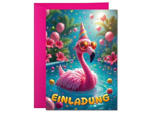 6 Einladungskarten inkl. 6 Umschläge Kindergeburtstag Mädchen Flamingo Schwimmbad Pool-Party Einladungen Geburtstag Kinder Mädchengeburtstag Kinderparty Geburtstagseinladungen Sommer-Party 6 Einladungskarten inkl. 6 Umschläge Kindergeburtstag Mädchen Flamingo Schwimmbad Pool-Party Einladungen Geburtstag Kinder Mädchengeburtstag Kinderparty Geburtstagseinladungen Sommer-Party von JuNa-Experten