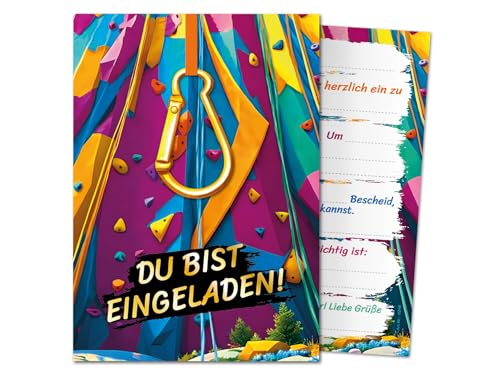 6 Einladungskarten zum Kindergeburtstag Jungen Mädchen Klettern Kletterpark coole bunte Einladungen zum Geburtstag 6 Einladungskarten zum Kindergeburtstag Jungen Mädchen Klettern Kletterpark coole bunte Einladungen zum Geburtstag von JuNa-Experten