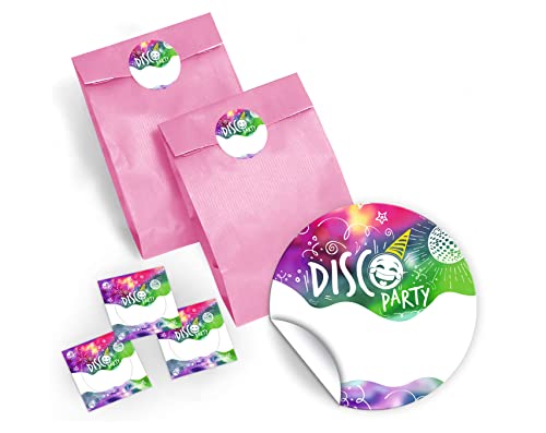 6 Geschenktüten/Hellrosa + 6 Aufkleber Disco Disco-Party für Mitgebsel Gastgeschenk beim Kindergeburtstag Mädchen Jungen 6 Geschenktüten/Hellrosa + 6 Aufkleber Disco Disco-Party für Mitgebsel Gastgeschenk beim Kindergeburtstag Mädchen Jungen von JuNa-Experten