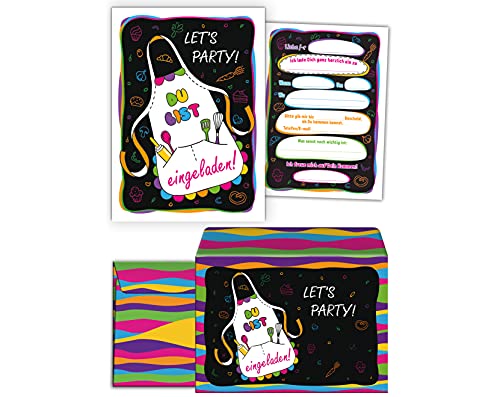 8 Einladungskarten incl. 8 Umschläge Kindergeburtstag Back-Party Kochen Backen Mädchen Junge Einladungen Geburtstag 8 Einladungskarten incl. 8 Umschläge Kindergeburtstag Back-Party Kochen Backen Mädchen Junge Einladungen Geburtstag von JuNa-Experten