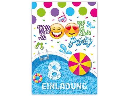 8 Einladungskarten zum 8. Kindergeburtstag Schwimmbad Schwimmen Jungen Mädchen Einladung achte Geburtstag 8 Einladungskarten zum 8. Kindergeburtstag Schwimmbad Schwimmen Jungen Mädchen Einladung achte Geburtstag von JuNa-Experten