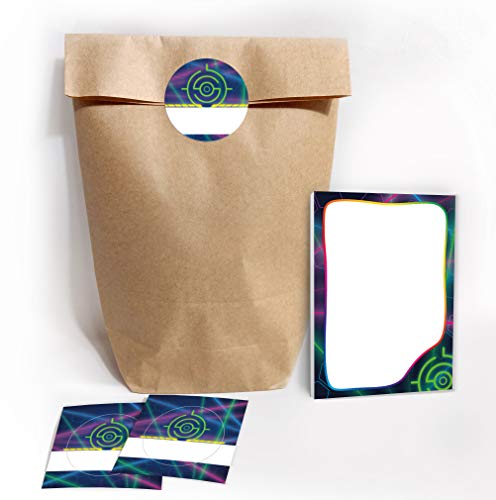 8 Mini-Notizblöcke + 8 Geschenktüten/Natur + 8 Aufkleber Lasertag Laser Tag für Mitgebsel Gastgeschenke beim Kindergeburtstag Mädchen Jungen 8 Mini-Notizblöcke + 8 Geschenktüten/Natur + 8 Aufkleber Lasertag Laser Tag für Mitgebsel Gastgeschenke beim Kindergeburtstag Mädchen Jungen von JuNa-Experten
