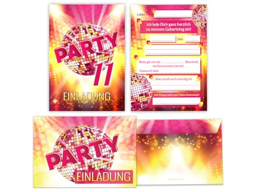 JuNa-Experten 10 Einladungskarten incl. 10 Umschläge 11. Kindergeburtstag Mädchen Disco VIP coole Einladungen elfte Geburtstag Mädchengeburtstag JuNa-Experten 10 Einladungskarten incl. 10 Umschläge 11. Kindergeburtstag Mädchen Disco VIP coole Einladungen elfte Geburtstag Mädchengeburtstag von JuNa-Experten