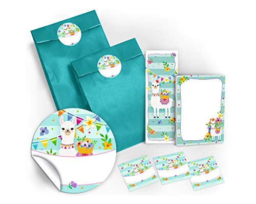 JuNa-Experten 10 Lesezeichen + 10 Mini-Notizblöcke + 10 Geschenktüten/blau + 10 Aufkleber Lama Mitgebsel Gastgeschenk beim Kindergeburtstag Mädchen JuNa-Experten 10 Lesezeichen + 10 Mini-Notizblöcke + 10 Geschenktüten/blau + 10 Aufkleber Lama Mitgebsel Gastgeschenk beim Kindergeburtstag Mädchen von JuNa-Experten