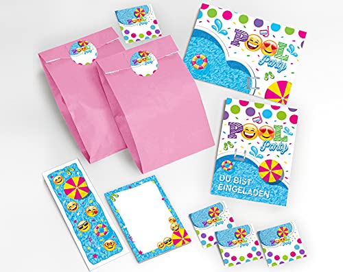 JuNa-Experten 12 Einladungskarten Schwimmbad zum Kindergeburtstag für Mädchen Jungen Jungs incl. 12 Umschläge, 12 Tüten/rosa, 12 Aufkleber, 12 Lesezeichen, 12 Notizblöcke JuNa-Experten 12 Einladungskarten Schwimmbad zum Kindergeburtstag für Mädchen Jungen Jungs incl. 12 Umschläge, 12 Tüten/rosa, 12 Aufkleber, 12 Lesezeichen, 12 Notizblöcke von JuNa-Experten