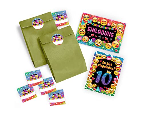 JuNa-Experten 12 Einladungskarten zum 10. Geburtstag für Mädchen incl. 12 Umschläge, 12 Geschenktüten/grün, 12 Aufkleber/Einladung Geburtstag zehnte Kindergeburtstag JuNa-Experten 12 Einladungskarten zum 10. Geburtstag für Mädchen incl. 12 Umschläge, 12 Geschenktüten/grün, 12 Aufkleber/Einladung Geburtstag zehnte Kindergeburtstag von JuNa-Experten
