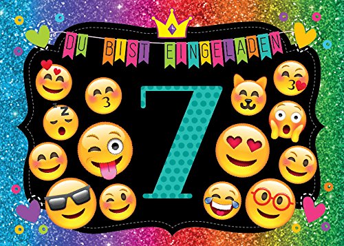 JuNa-Experten 12 Einladungskarten zum 7. Kindergeburtstag für Mädchen/Einladung siebte Geburtstag/Einladungen zum Geburtstag/Kartenset für Kindergeburtstag/glitzer JuNa-Experten 12 Einladungskarten zum 7. Kindergeburtstag für Mädchen/Einladung siebte Geburtstag/Einladungen zum Geburtstag/Kartenset für Kindergeburtstag/glitzer von JuNa-Experten