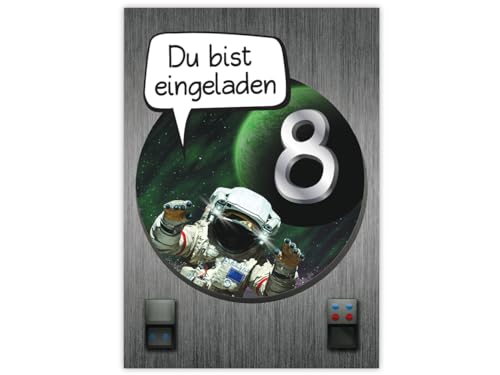 JuNa-Experten 12 Einladungskarten zum 8. Kindergeburtstag Jungen Astronaut Space Rakete Einladungen achte Geburtstag JuNa-Experten 12 Einladungskarten zum 8. Kindergeburtstag Jungen Astronaut Space Rakete Einladungen achte Geburtstag von JuNa-Experten