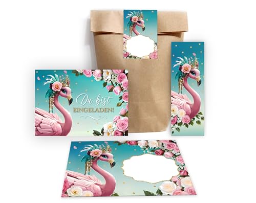 JuNa-Experten 12 Einladungskarten zum Kindergeburtstag Mädchen Flamingo coole bunte Einladungen zum Geburtstag Mädchengeburtstag incl. 12 Umschläge, 12 Partytüten/natur, 12 Aufkleber, 12 Lesezeichen JuNa-Experten 12 Einladungskarten zum Kindergeburtstag Mädchen Flamingo coole bunte Einladungen zum Geburtstag Mädchengeburtstag incl. 12 Umschläge, 12 Partytüten/natur, 12 Aufkleber, 12 Lesezeichen von JuNa-Experten