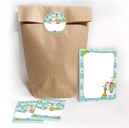 JuNa-Experten 12 Mini-Notizblöcke + 12 Geschenktüten/Natur + 12 Aufkleber Lama Mitgebsel Gastgeschenk beim Kindergeburtstag Mädchen JuNa-Experten 12 Mini-Notizblöcke + 12 Geschenktüten/Natur + 12 Aufkleber Lama Mitgebsel Gastgeschenk beim Kindergeburtstag Mädchen von JuNa-Experten