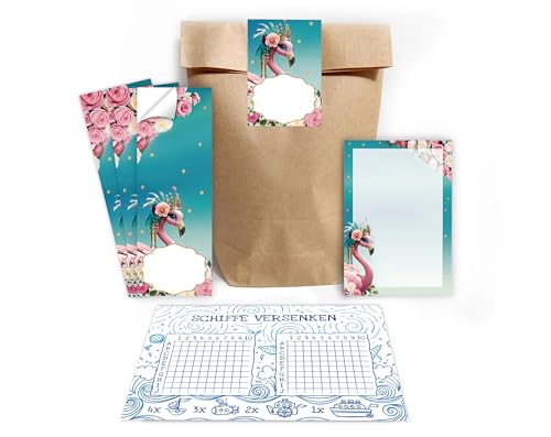 JuNa-Experten 6 Schiffe versenken + 6 Notizblöcke + 6 Geschenktüten/Natur + 6 Aufkleber Mädchen Flamingo Mitgebsel Kindergeburtstag Gastgeschenke für Mädchengeburtstag JuNa-Experten 6 Schiffe versenken + 6 Notizblöcke + 6 Geschenktüten/Natur + 6 Aufkleber Mädchen Flamingo Mitgebsel Kindergeburtstag Gastgeschenke für Mädchengeburtstag von JuNa-Experten