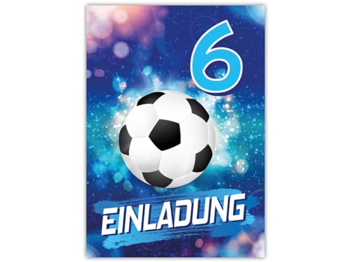 JuNa-Experten 8 Einladungskarten zum 6. Kindergeburtstag Jungen Fußball Fussball Einladungen sechste Geburtstag JuNa-Experten 8 Einladungskarten zum 6. Kindergeburtstag Jungen Fußball Fussball Einladungen sechste Geburtstag von JuNa-Experten